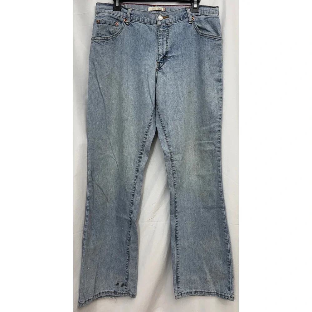 Levi's 550‎ Relaxed Bootcut Jeans Women's 10M Vintage Y2K Heavy Grunge Stained